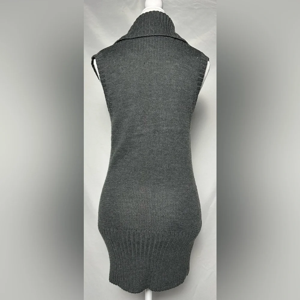 JACOB Wool Blend Y2K Indie Academia Grey‎ Cowl Neck Sleeveless Top Size S - Picture 5 of 7